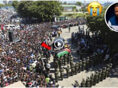 UIR cria barreiras e condiciona multidão no último adeus